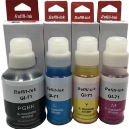 tequo GI-71 Refill Ink for Canon Pixma G1020, G2021, G2060, G3021, G3060 Printers Black + Tri Color Combo Pack Ink Bottle-image-63