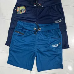 maanu Pack of 2 Solid Men Dark Blue, Blue Regular Shorts-picture-16
