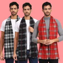 Fit N Fame Checkered Men Muffler-picture-21