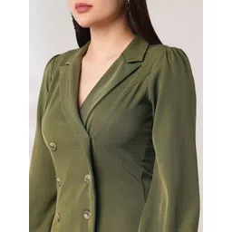 globus Women Solid Double Breasted Formal Blazer image 4