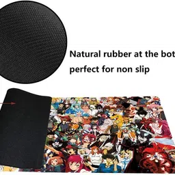 Frackson Animated Large with Anti-Fray Cloth Water-Resistant for Home and Office. Non Slip Base Mousepad image 4