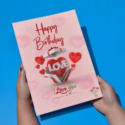 9.5x13inch Husband Wife Lover Boyfriend Girlfriend Birthday Printed Greeting Card-image-4