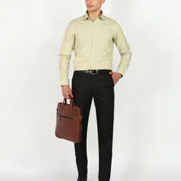 park avenue Men Slim Fit Self Design Formal Shirt image 3