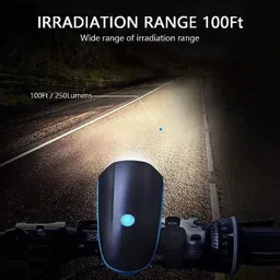 zordik 2-in-1 Rechargeable led Cycle Light- 3 Modes(Light and Horn Both), Waterproof LED Front Light image 3
