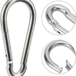 abssports Heavy Duty 8MM Thick S.S Snap Hook for Hiking/Camping/GYM Locking Carabiner Locking Carabiner image 2