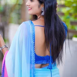 keshia Printed Daily Wear Georgette Saree image 3