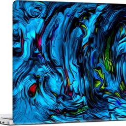 STICKER PRO Universal Laptop Skin Sticker with Extra Protective Layer - Abstract Blue Design Premium PVC Self Adhesive Vinyl Laptop Skin Compatible for 15.6 inch-image-42
