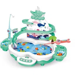 bvm New Kids Game Plastic Fishing Game Toys with Slideway Electronic Toy Fishing Set-picture-16