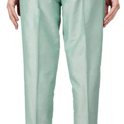 noori Women Regular Fit Green Polyester Trousers image 2