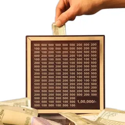 bifrrutant Wooden Money Saving Box|CashSaver MoneyBox with Counting Target|wooden Coin Bank Coin Bank image 2