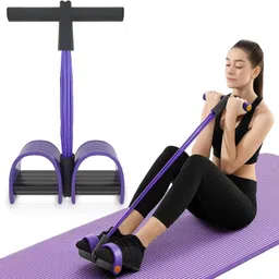 myheart 4 elastic resistance bands, multifunctional leg exerciser for fitness Ab Exerciser-picture-46