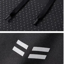 zenfit Men Printed Hooded Neck Polyester Black T-Shirt image 5