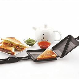 blluex Non Stick Jumbo 2 Slice Sandwich Toaster Grill-picture-2