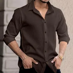 jackbella Men Regular Fit Solid Spread Collar Casual Shirt-picture-28