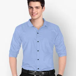 shimak Men Regular Fit Solid Spread Collar Formal Shirt-picture-11