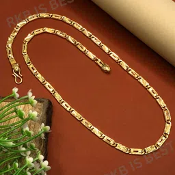 rkb sales 1gm gold plated High Quality chain for men Gold-plated Plated Alloy Chain image 3