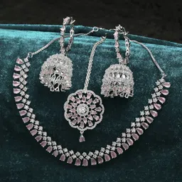 zeneme Silver Gold-plated Pink, Silver Jewel Set-picture-22