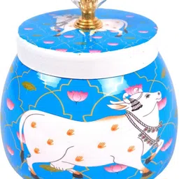 apkamart Aluminium Decorative Bowl Blue Metal Serving Bowl | Decorative Container for Kitchen, Dining & Gifting-picture-10