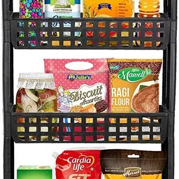 5 Layer | Dark Brown | SLIM SIGNATURE Series- Smart Storage Organizer – Multipurpose & Easy-To-Move Slide Out Shelf Rack Trolley (Eco-Plastic) With Wheels for Kitchen | Bedroom | Bathroom | Home | Pantry | Washing & Utility Area Plastic Kitchen Trolley-image-16