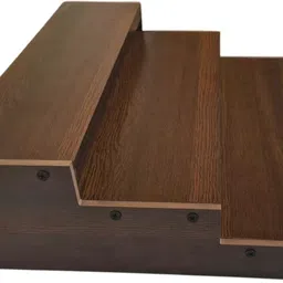 laxmi timber store Cup Kitchen Rack Teak Wood 3 Step Kitchen Stand, Containers Stand, Cup Stand, Brown Wood image 3