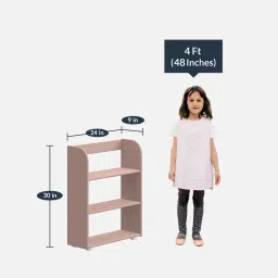 flexa Dots 3 Tier Kids Bookshelf in Light Rose Colour image 3