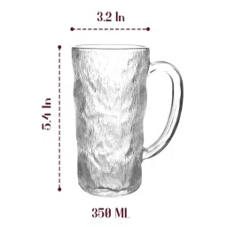 the artment Impressionism Frosted Beer Mug (350 ML) Set of 4 image 4