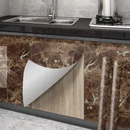 onbet 200 cm Self Adhesive Glossy Marble Foil Waterproof Sticker For Kitchen And Home Self Adhesive Sticker-picture-20