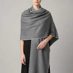 HANG N HOLD Polyester, Viscose Solid Women Shawl image 5