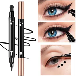 agley black eyeliner water proof smudge proof stamp eyeliner,star shape 10 ml image 5