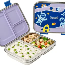Bento Box Neo 975ml, 3 Compartment Leak-Proof Tiffin - Super Swoosh 1 Containers Lunch Box-image-86