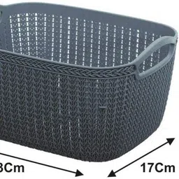 pranisha enterprise Plastic Net Basket 24.5x16.5x12 cm Mesh Organizer Multicolour Storage Basket image 5