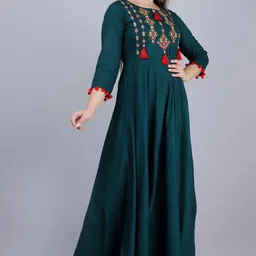kalaxi Viscose Rayon Stitched Anarkali Gown image 4