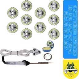techsupreme Best Combo for 9W LED Bulb Direct on Board LED Bulb MCPCB Raw Material and 25W Soldering Iron, Soldering Wire, Soldering Paste (Pack of 10 LED) Electronic Components Electronic Hobby Kit-picture-12
