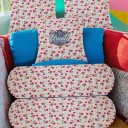 urmila creation Microfibre Bolster Pack of 5 Floral 2 Bolster 3 Cushion-picture-37
