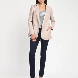 guess Women Solid Single Breasted Casual Blazer image 2