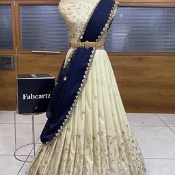 fabcartz Embroidered Semi Stitched Lehenga Choli image 1