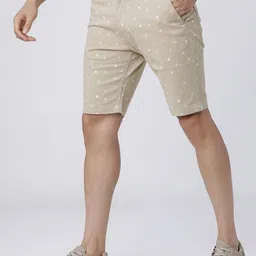 highlander Printed Men Beige Chino Shorts image 3