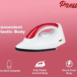 webilla Magic Dry Iron Non-Stick Light Weight Iron 750 W Dry Iron image 3