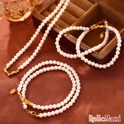 indikonb Round Spacer Beads for Jewellery Making | Gold & Silver Charms image 3