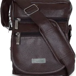 nfi essentials Brown Men & Women Sling Bag - Extra Large Men's Sling Bag Stylish Cross Body Travel Office Business Messenger Bag for Men Women-picture-11