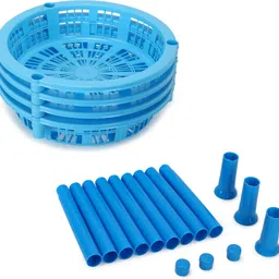 korbox Premium Plastic 4 Steps Kitchen Rack Basket - Fruits Onion, Potato, Vegetables Basket Tray for Kitchen & Office Use, Household (Round) Plastic Fruit & Vegetable Basket Plastic Fruit & Vegetable Basket image 5