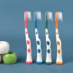masox store Manual Toothbrush for Kids & young with Tongue Cleaner and Soft Bristles x13 Ultra Soft Toothbrush-picture-10