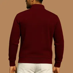 lazy panda Men Full Sleeve Solid Sweatshirt image 2