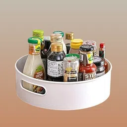 xyianev Plastic complete rotation Revolving Holder Plate – Indoor & Kitchen Space Storage Basket-picture-22