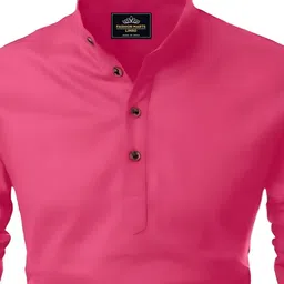 kavyangle creation Men Solid Cotton Blend Straight Kurta image 2