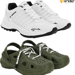 Birde Stylish Combo Pack of 2 Lightweight Gym, Outdoor, Running Shoes With Clogs Walking Shoes For Men-picture-28