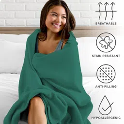 ivaza Solid Single Fleece Blanket for Mild Winter image 3