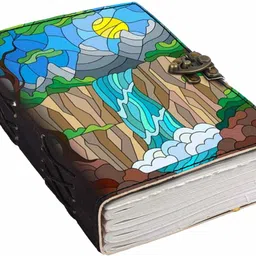 di-kraft Printed Designer leather cover Diary with Lock For Office|Gift|SIZE 5*7 INCHES A5 Diary unruled 200 Pages-picture-11