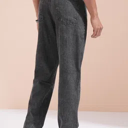 highlander Men Straight Fit Mid Rise Black Jeans image 2