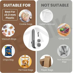 4uonly Magnetic Bag Sealer with Cutter FVGG20 Hand Held Heat Sealer image 3